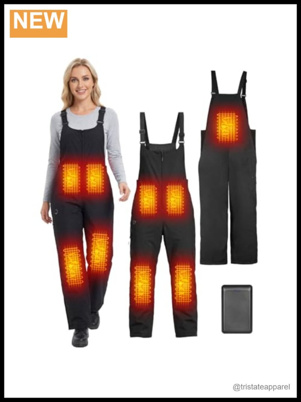 Women's Heated Bib Overalls Insulated Waterproof Winter
